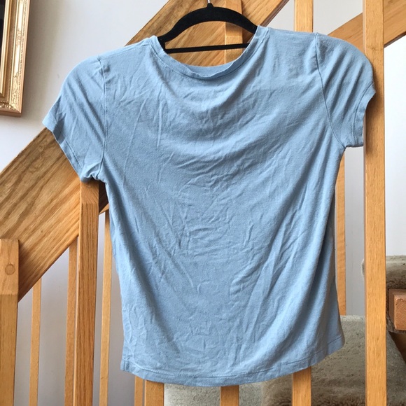 Blue Feather Cropped Tshirt - Picture 2 of 2